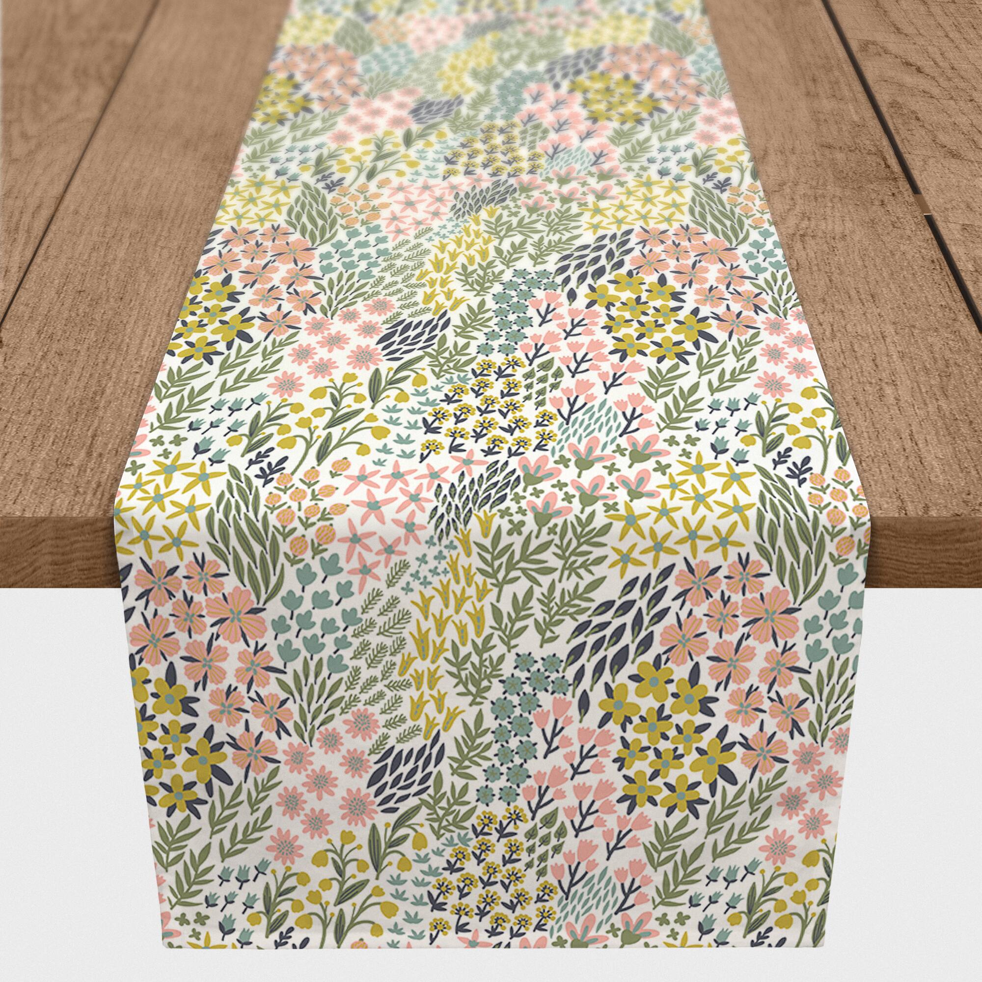 Funky Floral 16" x 90" Cotton Twill Runner